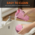 NBTEPEM 2 PCS Bling Car Trash Can with Lid, Bling Car Accessories Trash Bin, Leakproof Auto Garbage Can with 60 Trash Bags, Multipurpose Organizers and Storage for Home, Office (Pink Diamond)