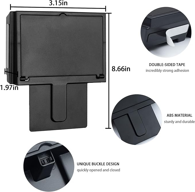 JDMCAR One-Touch Hidden Storage Box Compatible with Toyota 4Runner Accessories 2010-2023 2024 Center Console Organizer