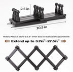 SCUNDA Expandable Hat Hanger for Wall,10 Wall Hooks Organizer for Hat, Coat, Cap, Mug - Space Saving Wall Mounted Hat Rack fo