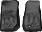 Husky Liners Weatherbeater Floor Mats | Fits 2014-2018 Jeep Wrangler JK | Front Row, 2-pc Black - 18041