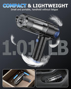AHNR Handheld Car Vacuum Cleaner Cordless with 16000PA Powerful Suction, 4-in-1 Portable Mini Vacuum Cleaner & Air Duster wit
