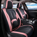 Coverado Seat Covers, Car Seat Covers Front Seats, Nappa Leather Seat Covers for Cars, Waterproof Car Seat Protector with Lum