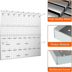 TORACK 2-Pack 12x24 inch Metal Pegboard Panels for Garage Wall, Tool Storage Pegboard for Workbench, Workshop, Tools Organize