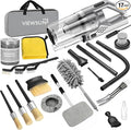 Viewsun Car Cleaning Kit, 17PCS Car Interior Detailing Kit with Gray High Power Handheld Vacuum, Detailing Brush Set, Windshi