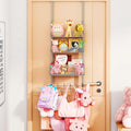 Consumest Over The Door Hooks Organizer - 4 Tier Door Coat Rack with 3 Baskets and 12 Hooks, Stainless Steel Towel Hanger for