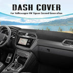 FIILINES Dash Cover for 2017-2024 Volkswagen VW Tiguan, Dashboard Mat Accessories Dash Cover Sunshade Nonslip Mesh Protector 