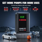 GOOLOO A2 8-in-1 Jump Starter with Air Compressor, Car Battery Booster (Up to 8L Gas/6L Diesel) 150 PSI Cordless Auto-Shutoff Tire Inflator, 12V Supersafe Lithium Jump Box with Jumper Cables