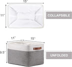 HNZIGE Fabric Storage Baskets for Shelves(3 Pack) Large Collapsible Storage Baskets for Organizing, Decorative Baskets Bins S
