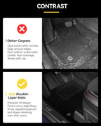3W Floor Mats(with Carpet) & Cargo Liner Fit for Honda CR-V 2023 2024 2025 2026 TPE All Weather Waterproof Custom Fit Automotive Floor Liners and Carpet for Honda CRV(Include Hybrid)
