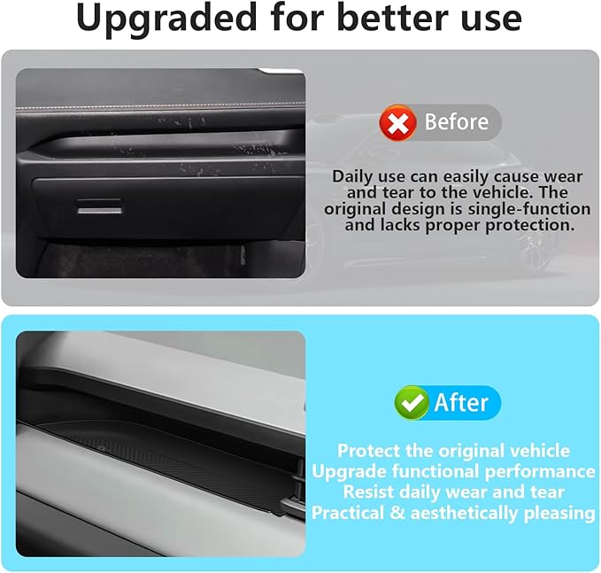 Tray Passenger Storage Organizer Mat for Toyota RAV4 2026 Center Console Organizer Glove Box Storage Organizer Tray Anti-Ratt