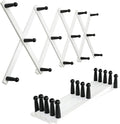 SKOLOO Hat Rack for Wall with 14 Hooks, Pack of 2, Solid Wooden, Modern, Expandable Coat Rack Wall Mount for Coats, Hats, Bag