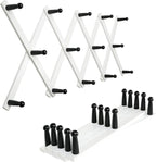 SKOLOO Hat Rack for Wall with 14 Hooks, Pack of 2, Solid Wooden, Modern, Expandable Coat Rack Wall Mount for Coats, Hats, Bag
