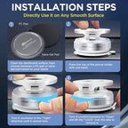 Vacuum Magnetic Phone Holder for Car Suction Cup Phone Mount Adjustable Suction Phone Mount 2026 Upgraded Vacuum Magnetic Phone Stand for All Smartphones White