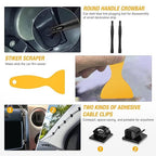 GOOACC 200Pcs Trim Removal Tool, Auto Push Pin Bumper Retainer Clip Set Fastener Terminal Remover Tool Adhesive Cable Clips R
