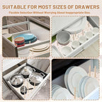 3 Pcs Wood Pegboard Drawer Organizer with 24 Pegs Wooden Peg Board Drawer Shelf Organizer Adjustable Peg System for Dishes Pl