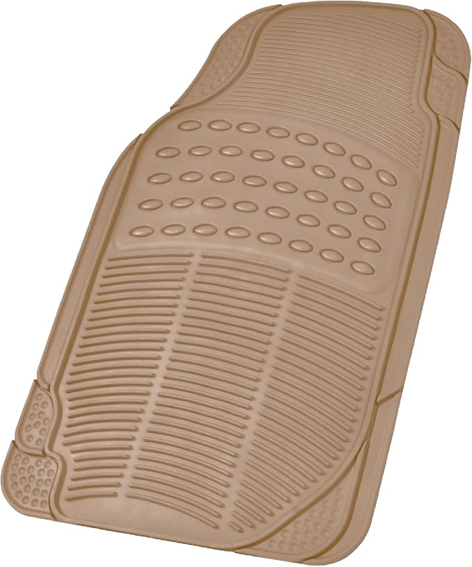 Heavy Duty 4pc Front & Rear Rubber Floor Mats for Car SUV Van & Truck-All Weather Protection Universal Fit