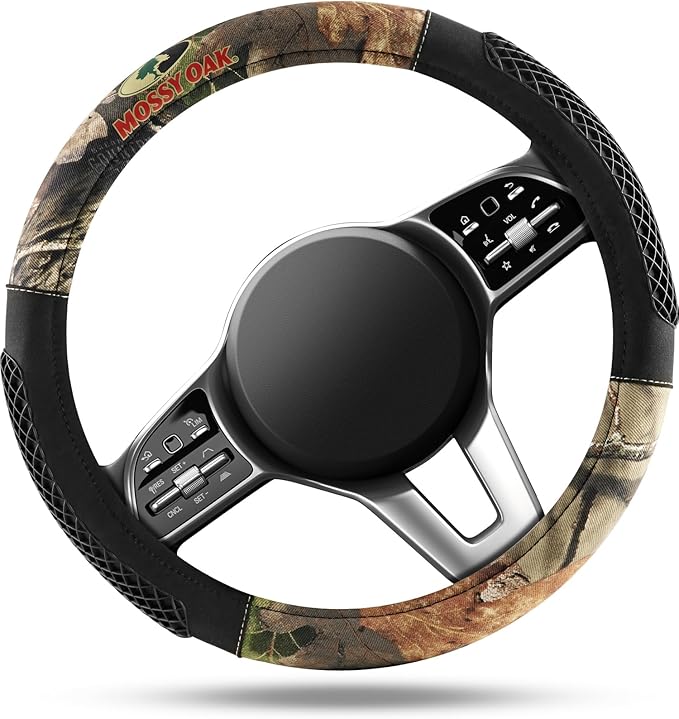 Mossy Oak Steering Wheel Covers for Car, Truck, and SUV, Universal 15 inchs Durable Steering Wheel Cover Protection, Official Licensed Product