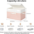 GRANNY SAYS Storage Baskets with Lids, Decorative Storage Boxes, Clothes Storage Bins for Closet, Foldable Storage Organizers
