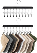StorageWorks Hat Rack, Closet Organizer and Storage for Baseball Caps,Set of 2 with 10 Adjustable Stainless Steel Clips, Fits