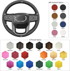 MEWANT Steering Wheel Cover for GMC Sierra Steering Wheel Cover for GMC Sierra 1500 / Sierra 1500 Limited/Sierra 2500 / Sierra 3500/ Yukon (XL) Hive Microfiber Leather