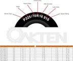 OakTen Set of 2 SUV Snow Chains with Tensioner fits Tire Size 225/55R19 225/60R18 235/50R19 245/45R19 245/70R15 255/40R20