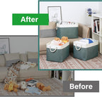 Bidtakay Large Storage Baskets for Shelves 3 Pack Fabric Storage Bins for Organizing Linen Collapsible Organizer for Closet-D