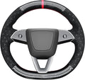 MEWANT DIY Stitching Steering Wheel Cover Wrap for Tesla Model 3 Highland 2023-2025/Model Y 2025 Highland for Tesla Model 3/Model Y Accessories