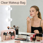 3PCS Diaper Bag Organizer Pouch Set，Clear Organizer Bags,TSA Approved Toiletry Bag,Clear Waterproof Cosmetic Bags with Zipper