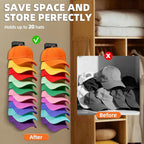 Spring-Loaded Hat Organizer for Baseball Caps (2 Pack) – Holds 20 Caps, Quick Insert & Smooth Release with Secure Hold, Wall 
