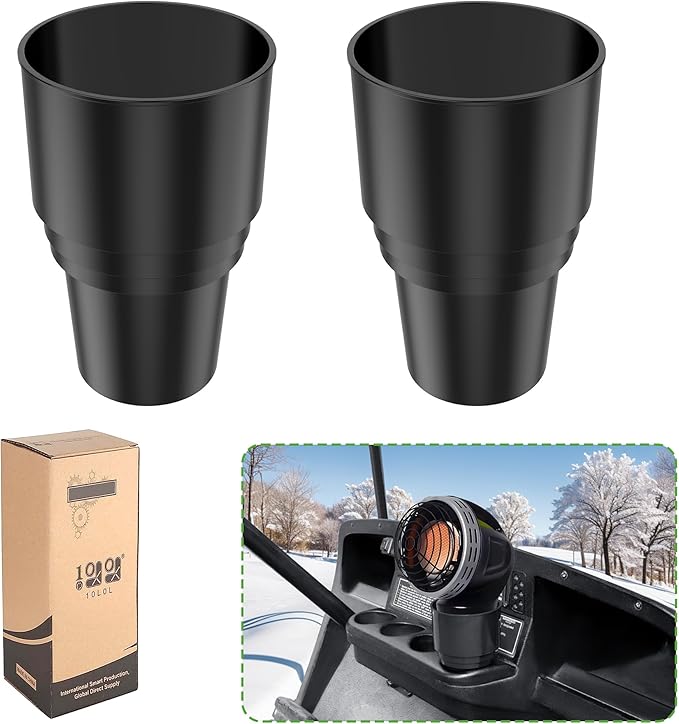 10L0L 2 Pack Golf Cart Cup Holder, Dash Adapter for Portable Propane Heater Cylinder, Universal Replacement Drink Holder for 