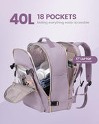 LOVEVOOK Travel Backpack for Women & Men 40L,Airline Approved Carry On Backpack Travel Essentials,TSA Carry on Luggage,Waterp