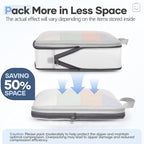 Veken 9/11 Set Compression Packing Cubes for Travel Essentials,Compressible Expandable Large Luggage Suitcase Organizer Bags 