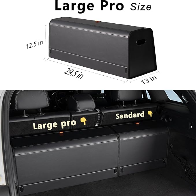 GMQ Trunk Organizers for Car,Car Organizers and Storage for SUV,Magnetic Lid with Collapsible Storage, Large Capacity for SUV,