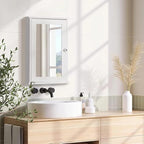 VINGLI Bathroom Wall Cabinet Wall Mount Mirrored Medicine Cabinet with Mirror Storage Organizer with Single Mirror Door and 2