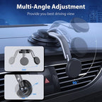 Magnetic Phone Holder for Car, [ Powerful Magnets & Military-Grade Suction] Car Phone Holder Mount Dashboard Windshield Cell Phone Holder Phone Stand for Car iPhone Android Automobile Cradle (Gray)