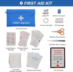 THINKWORK Car Emergency Kit for Teen Boy and Men's Gifts, Blue Emergency Roadside Assistance kit with 10FT Jumper, First Aid 