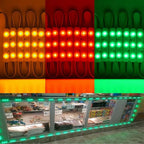 10FT Storefront Window LED Light Kit 5050 RGB Injection LED Module Light with Power Plug and 24 Key Remote Controller