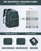 LOVEVOOK Travel Backpack for Women & Men 50L,Airline Approved Carry On Backpack Travel Essentials,TSA Carry on Luggage,Waterp