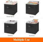Lifewit Storage Cubes, Foldable Decorative Fabric Storage Baskets for Organizing Home Organizers with Handles for Shelves, Cl