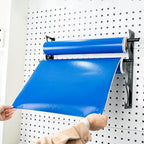 FOSHIO Vinyl Holder with Mounting Hardware,Metal Rack Heavy Duty Vinyl Storage Tool for 4 Rollers of Vinyl,Transfer Paper Tape,Wallpaper,Window Film,Wall Mount Garage Workshop,Rollers Not Included