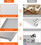 TORACK 4 PCS 12"x16" Metal Pegboard Panels for Garage, Workbench, Shop, Tool Organizer Peg Board with 1/8" & 1/4" Holes, Modu