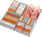 Drawer Organizer Clothes, 8 Pack Dresser Organizer Bins for Baby Clothes, Underwear Sock, Fabric Closet Organization and Stor