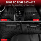 LASFIT Floor Mats for Toyota RAV4 2013-2018(Not Fit Hybrid) All Weather TPE Mats Custom Fit Floor Liner for Toyota RAV 4 LE/XLE/SE/Limited/Adventure Front and Rear 2 Row Car Mats,Black