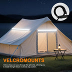 12V LED Interior Light Bar Kit Dimmable IP67 Waterproof Camping String Lights, 4 Bars White Aluminum Magnetic Mount Exterior Lights for RV, Camping Tent,Car