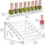 JessLab Nail Polish Organizer, 7-Tier Clear Acrylic Sunglass and Essential Oil Holder, Makeup Organizer for Bathroom Vanity C