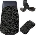 Sunglasses Holder for Car Visor, PU Leather Glasses Clip Organizer, Cute Magnetic Eyeglass Holder for Vehicle Sun Visor, Car Interior Accessory for Women & Men Classic Black Leopard
