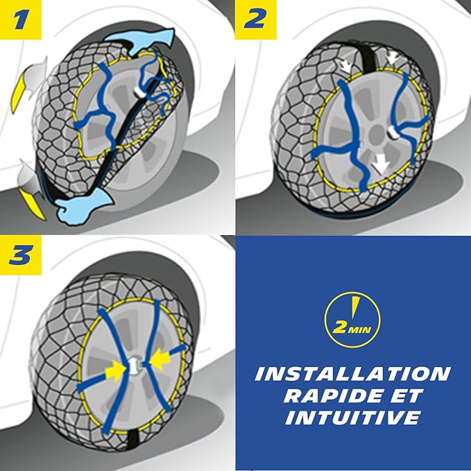 Michelin 008317 Snow Chains, Easy Grip Evolution Group, EVO 17, Set of 2