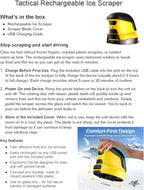Tactical Ice Scraper Electric Scrapers for Car Windshield with Motorized Rotating Disc Rechargeable Cordless Scratch Free Best Ice Scrapper & Snow Remover Tool for Winter Driving