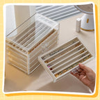 Necklace Organizer Box with 5 Drawers 30 Compartments, Dustproof Velvet Necklace Display Tray, Acrylic Necklaces Display Case