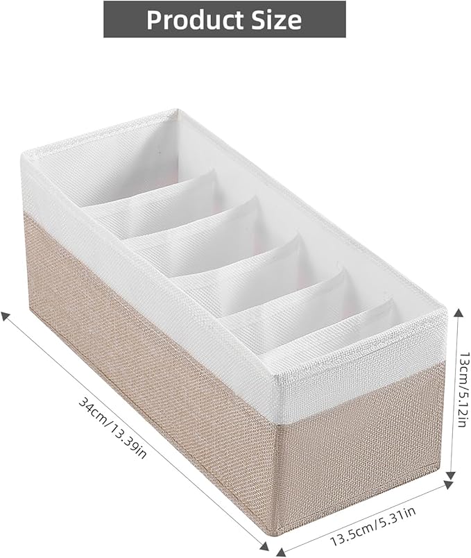 3 Packs Fabric Belt Organizer, 6 Grids Belt Organizer for Closet and Drawer, Foldable Dresser Drawer Organizers,Tie Storage -